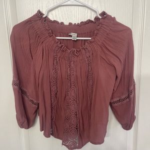 American eagle off the shoulder blouse